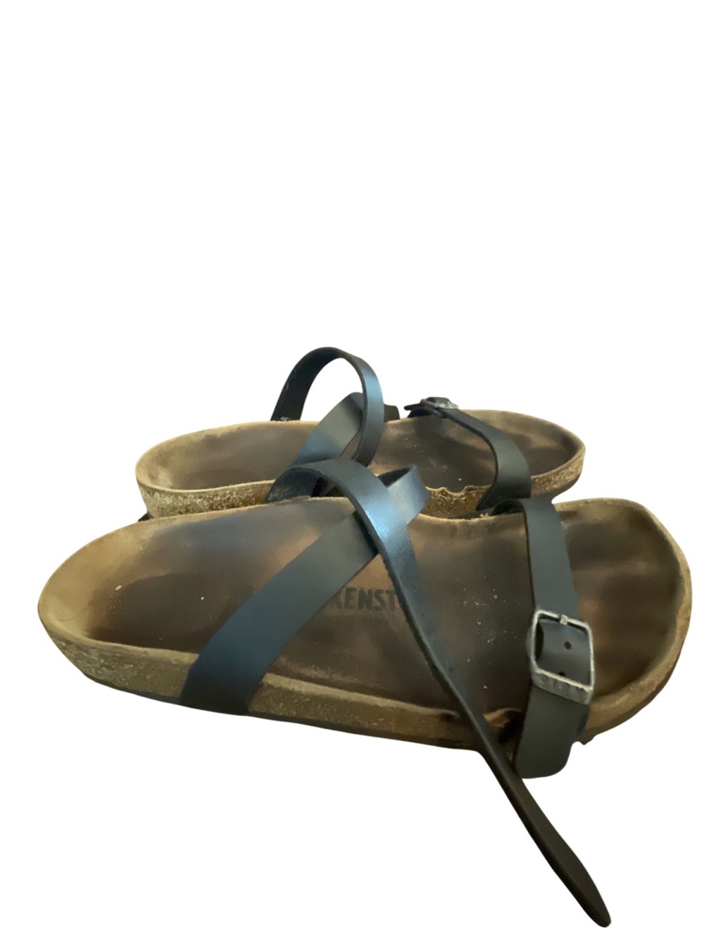 Birkenstock Women's Black Crossover Leather Sandals